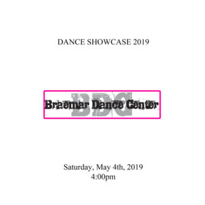 Frankfort Square Park District 2019 Spring Dance Showcase 4:00pm Show ONLY
